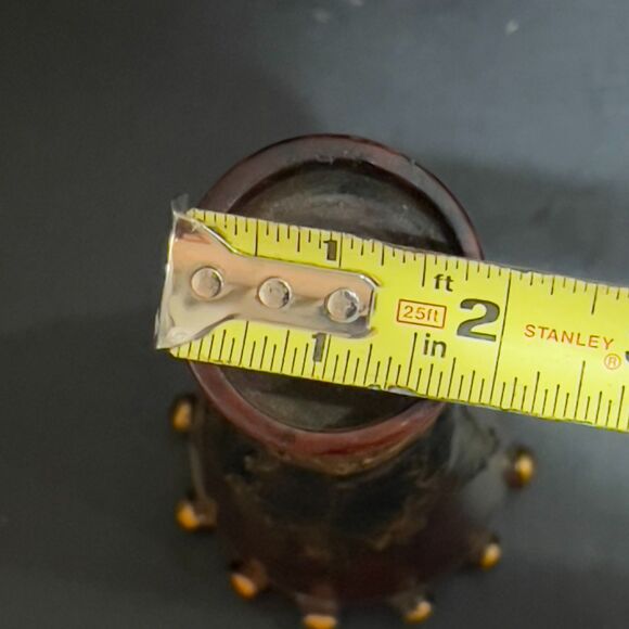 Vintage Native American Tribal Textured Feather Candle Holder 12" - Picture 5 of 6